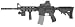 Advanced Technology ARA2400 Stock Black Collapisble Butt stock, Pistol Grip AR Rifles ARA2400