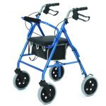 Roma Lightweight 4 Wheeled Walker/Rollator with 8