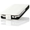 Ledertasche f�r Apple iPhone 4 / 4S mit Magnet Verschluss in wei� von Macoon + Reinigungstuch von Macoon