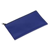 Zippered Leather-Like Vinyl Coin Bag, 6'x11', Blue PMF04620