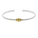 Sterling Silver Cuff Bracelet with Gold Ball Sterling Silver Cuff Bracelet with Gold Ball