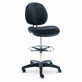 Interval Series Swivel Stool, Black fabric AELIN46FA10B