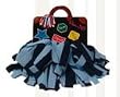 Pomchies Pom-Id Light Blue/Navy Luggage Tag