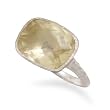 Faceted Lemon Quartz Ring