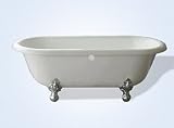 Acrylic Clawfoot Tub - 66-inch Double Ended, No Faucet Drillings - Marquis by Restoria