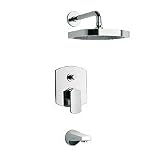 La Toscana 86PW797 Novello Pressure Balance Tub/Shower Faucet, Brushed Nickel