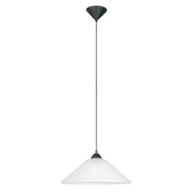 Eglo 85258A Uppsala, Frosted Opal, 1-Light Pendant Light Fixture from Fixtures