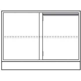 VWR BASE UNIT 1DR CRN 48X22X36 - VWR Contour Standing Height Base Cabinet, Left Side Blind Corner