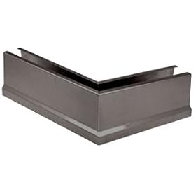 C.R. LAURENCE B5T135DU CRL Black Bronze 12" 135 Degree Mitered Corner Cladding for B5T Series Tapered Base Shoe