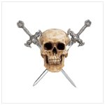 Skull with Two Metal Swords - Style 37079