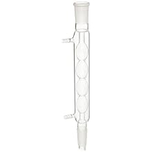 Chemglass CG-1206-01 Glass Allihn Condenser, 200mm Jacket Length, 330mm Height, 24/40 Joint