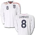 England Home Shirt 2007/09 with Lampard 8 printing - Long Sleeve