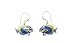 Clearly Charming Powder Blue Surgeonfish Silver and Enamel Earrings