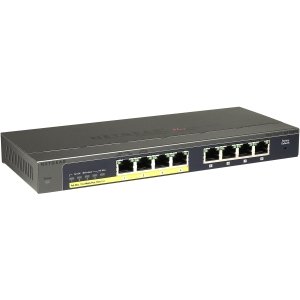 Netgear ProSafe Plus GS108PE Ethernet Switch. PROSAFE PLUS 8PORT GIGABIT SWITCH WITH 4PORT POE STD-SW. 8 Port - 4, 4 x 1000Base-T - , 1000Base-T
