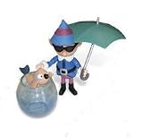 Rudolph the Red Nosed Reindeer Boy Elf Action Figure with Fishbowl and Misfit Birdfish
