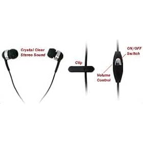 Premium Stereo Handsfree with mic on cord and one touch for LG VX8500 Chocolate
