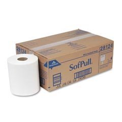 Premium 1-Ply Regular Capacity Centerpull Paper Towels, White, 6 Rolls/ 320 SH GEP28124