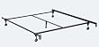 Standard Queen Bolt-On Bracket with 5 Legs and 2" Wide Rollers By Hollywood Bed Frame