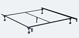 Standard Queen Bolt-On Bracket with 5 Legs and 2" Wide Rollers By Hollywood Bed Frame