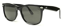 80s Collection Vintage Inspired Large Retro Wayfarer Sunglasses Black