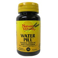 Water Pill Natural Diuretic With Potassium Tablets, By Natural Wealth - 50 Tablets