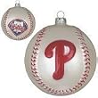 Philadelphia Phillies 3" Glass Baseball Holiday Tree Ornament - MLB Baseball