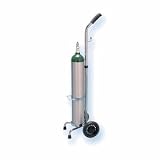 PORTABLE OXYGEN SYSTEM E TANK CYLINDER WITH CART & 15 LPM REGULATOR