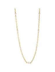 18K Yellow Gold 65777:60001:p Pas Streling Silver Cult Pearl Necklace