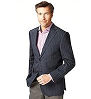 Sartorial Linen Rich 2 Button Striped Jacket