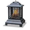 Uniflame Black Firehouse With Protective Cover, Large