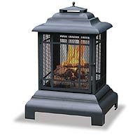 Uniflame Black Firehouse With Protective Cover, Large by 