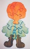 Wooden Educational Jig-Saw Puzzle - Girl Doll