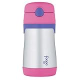 New Thermos Foogo Leak-Proof Straw Bottle Pink Dishwasher Safe Keeps Cold 10 Hours Easy Grip Camelbak Stainless Steel Water Bottle