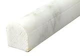 Carrara (Carrera) Bianco Honed Marble Pencil Bullnose 12" Trim