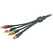 Cables To Go 42098 RapidRun S-Video + Composite Video + Stereo Audio Flying Lead (10 Feet, Black)