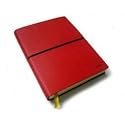 CIAK Large Red Leather Rainbow Ruled Notebook/Journal