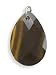 Sterling Silver Pendant w/20x30mm Faceted Tiger's Eye, 1 3/16 inch long, Pendant Only