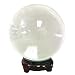Pure Quartz Crystal Ball with Wood Stand - Clear 8 Cm - Beautiful As Display or As Powerful Feng Shui Tool
