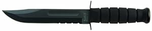KA-BAR  Fighting/Utility Serrated Edge Knife with Hard Sheath, Black