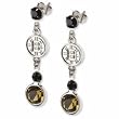 Boston Bruins Rhodium Logo Earrings