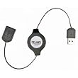 Ziplinq ZIP-USB2-C02 Retractable USB 2.0 A Male to A Female Extension Cable (48 Inch, Black)
