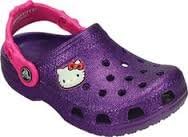 crocs Hello Kitty Glitter NA Clog (Toddler/Little Kid),Neon Purple,12 M US Little Kid
