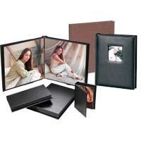 Flora Superior Series, Self Adhesive Album, Black Window Cover with Black Pages, 10 Page Capacity Holds 20 8