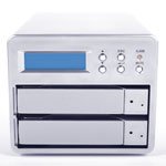 SANS DIGITAL MS2UT MOBILESTOR 2 HOT-SWAPPABLE 3.5 EXTERNAL RAID STORAGE W/ USB 2.0 & eSATA INTERFACE