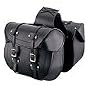 Leather Saddlebags - Motorcycle Leather Saddlebags Plain 15WX12HX7D SD2050