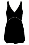 Maxine Gold Trim Swimdress Swimsuit - Plus Size Swimwear Plus Size Swimsuits