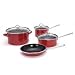 Chantal 7 Piece Enamel-on-Steel Cookware Set, Chili Red Glossy
