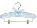 Blue Satin Padded Combination Hangers (with Bar and Non-Abrasive Clips) (Set of 25)