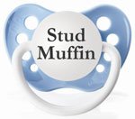 Expressions Pacifiers-"Stud Muffin" in Blue