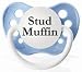 Expressions Pacifiers-"Stud Muffin" in Blue
